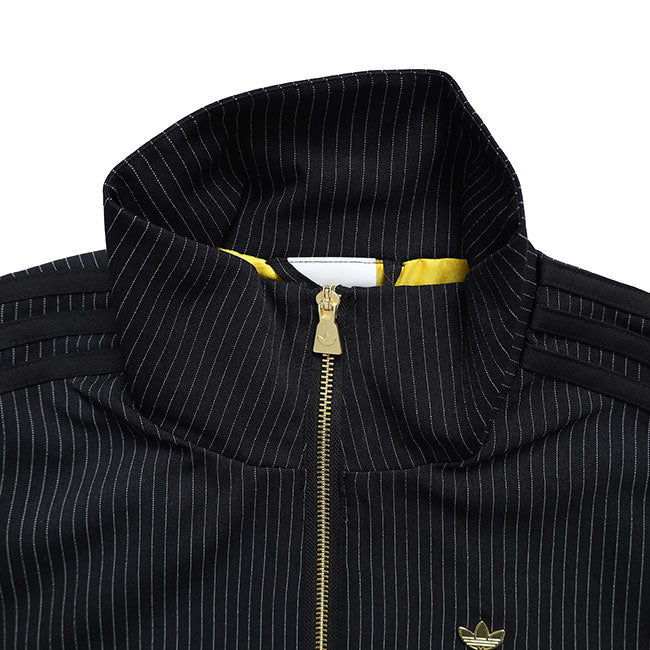 adidas originals アディダスオリジナルス ファイヤーバード ルーズ ピンストライプ トラックトップ KC9051 黒 ブラック ジャージ メンズ
