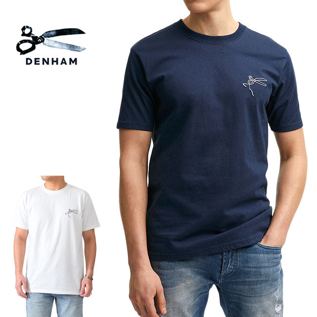 DENHAM デンハム シザーロゴ刺繍 Tシャツ THAMES TEE HCJ 半袖Tシャツ メンズ