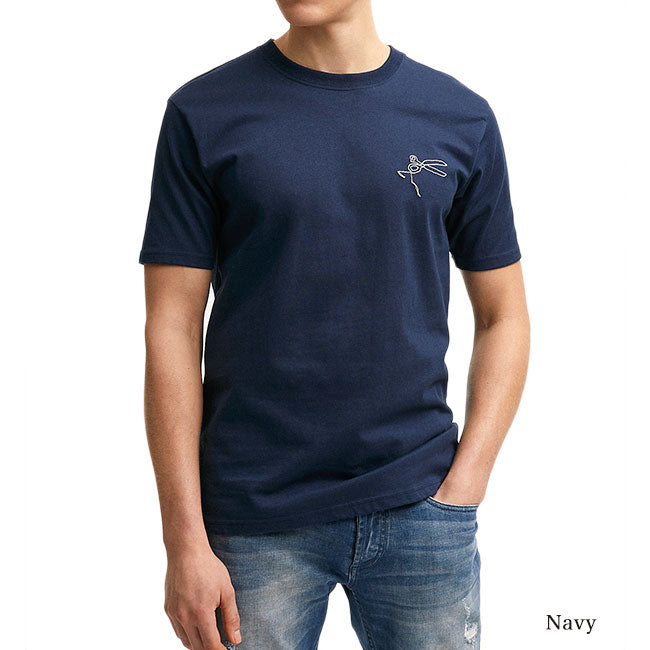 DENHAM デンハム シザーロゴ刺繍 Tシャツ THAMES TEE HCJ 半袖Tシャツ メンズ