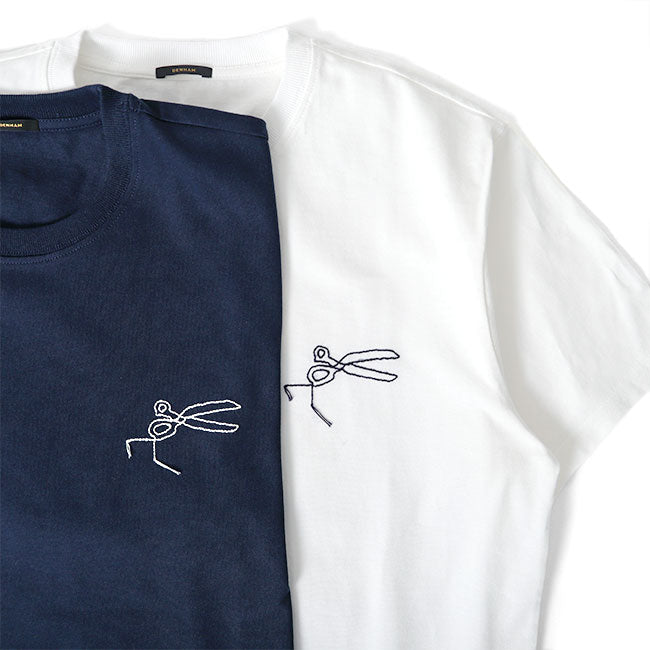 DENHAM デンハム シザーロゴ刺繍 Tシャツ THAMES TEE HCJ 半袖Tシャツ メンズ
