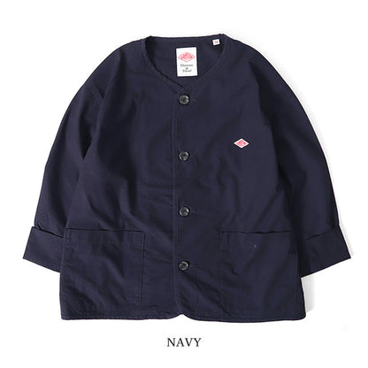 DANTON ダントン カラーレス ショートジャケット DT-A0293 HCD ノーカラー レディース
