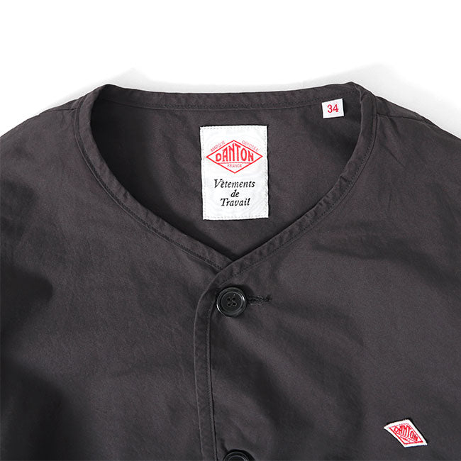 DANTON ダントン カラーレス ショートジャケット DT-A0293 HCD ノーカラー レディース
