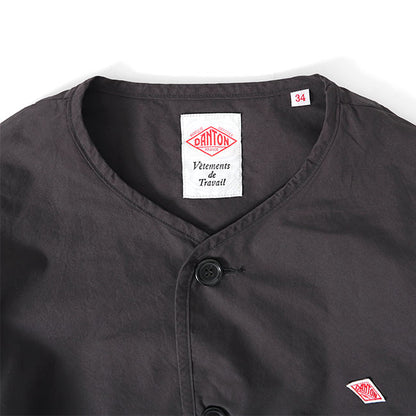 DANTON ダントン カラーレス ショートジャケット DT-A0293 HCD ノーカラー レディース