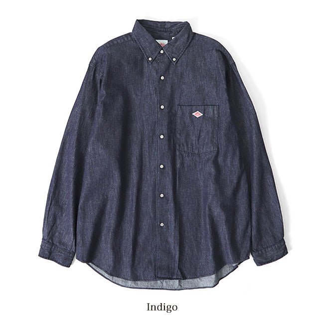DANTON ダントン ダンガリー ボタンダウン デニムシャツ DT-B0116 DUG DT-B0293 DUG インディゴ染め 長袖シャツ メンズ