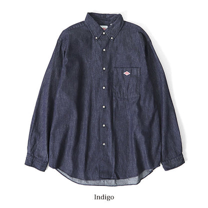 DANTON ダントン ダンガリー ボタンダウン デニムシャツ DT-B0116 DUG DT-B0293 DUG インディゴ染め 長袖シャツ メンズ