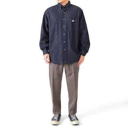 DANTON ダントン ダンガリー ボタンダウン デニムシャツ DT-B0116 DUG DT-B0293 DUG インディゴ染め 長袖シャツ メンズ
