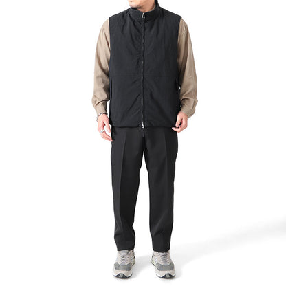 STILL BY HAND スティルバイハンド 塩縮ナイロン スタンドカラー ベスト VE01231 メンズ
