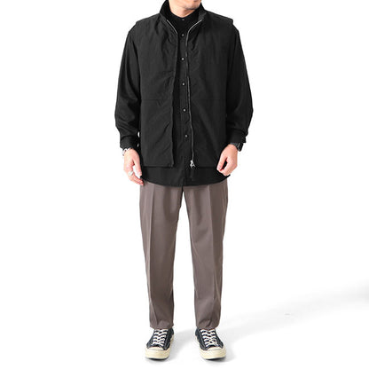 STILL BY HAND スティルバイハンド 塩縮ナイロン スタンドカラー ベスト VE01231 メンズ