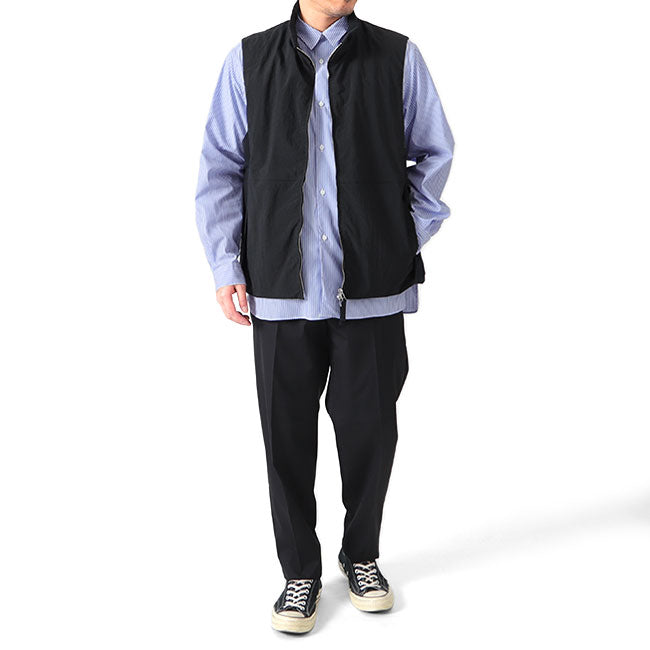 STILL BY HAND スティルバイハンド 塩縮ナイロン スタンドカラー ベスト VE01231 メンズ
