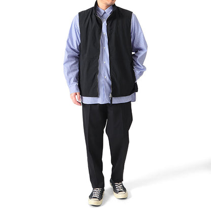 STILL BY HAND スティルバイハンド 塩縮ナイロン スタンドカラー ベスト VE01231 メンズ