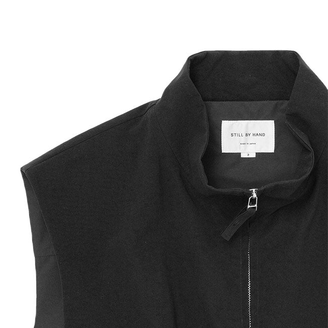 STILL BY HAND スティルバイハンド 塩縮ナイロン スタンドカラー ベスト VE01231 メンズ