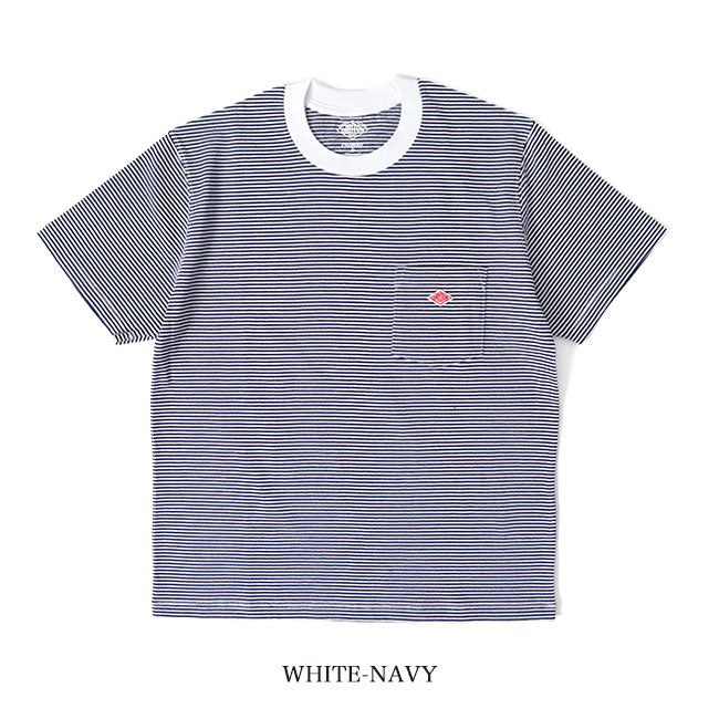 DANTON ダントン ボーダー 胸ポケットTシャツ JD-9041 半袖Tシャツ メンズ レディース