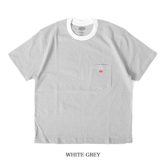 DANTON ダントン ボーダー 胸ポケットTシャツ JD-9041 半袖Tシャツ メンズ レディース