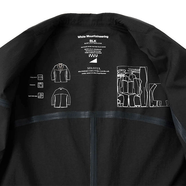 White Mountaineering BLK SOLOTEX LAPEL JACKET BK2371204