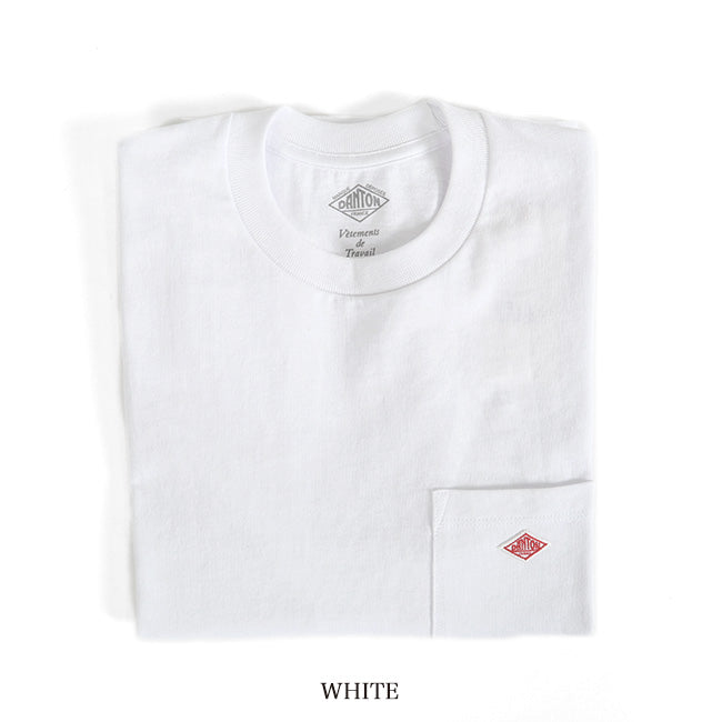 DANTON ダントン 胸ポケット ロンT JD-9077 長袖Tシャツ (メンズ レディース)