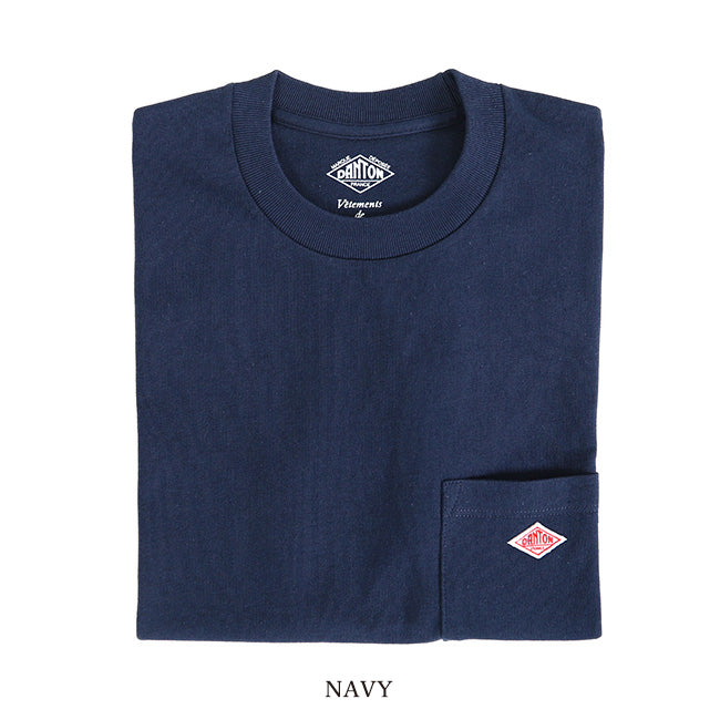 DANTON ダントン 胸ポケット ロンT JD-9077 長袖Tシャツ (メンズ レディース)