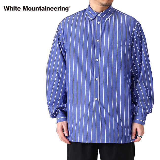 White Mountaineering MID GUSSET SLEEVE STRIPE BUTTON SHIRT WM2571117