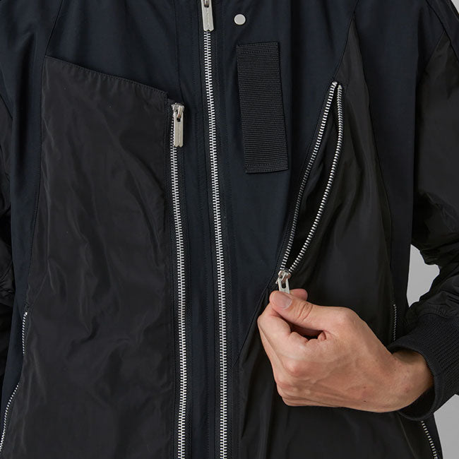 White Mountaineering ASYMMETRY FLIGHT JACKET WM2571201
