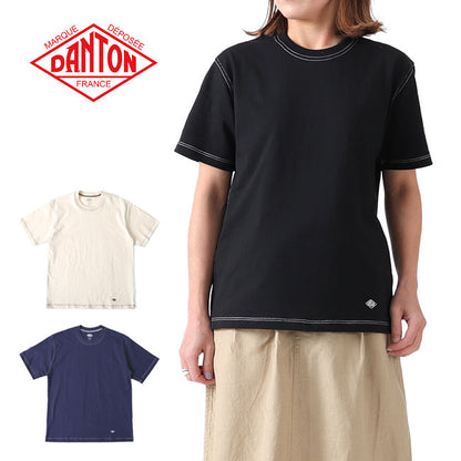 DANTON ダントン プレーン ロゴTシャツ JD-9212 無地 (レディース)