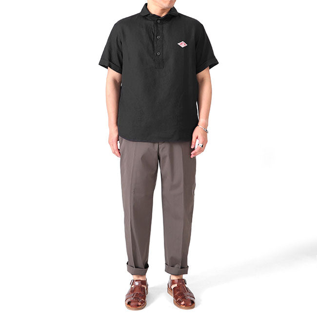 DANTON ダントン プルオーバー リネンシャツ JD-3569 KLS 半袖シャツ メンズ