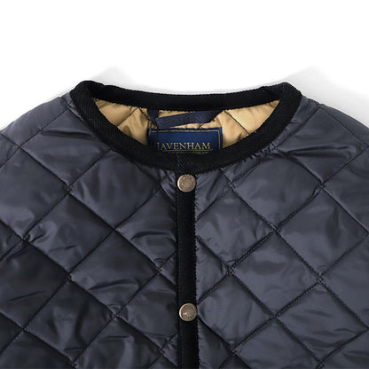 LAVENHAM ラベンハム ノーカラー キルティングジャケット SLJ2122 中綿ジャケット レディース