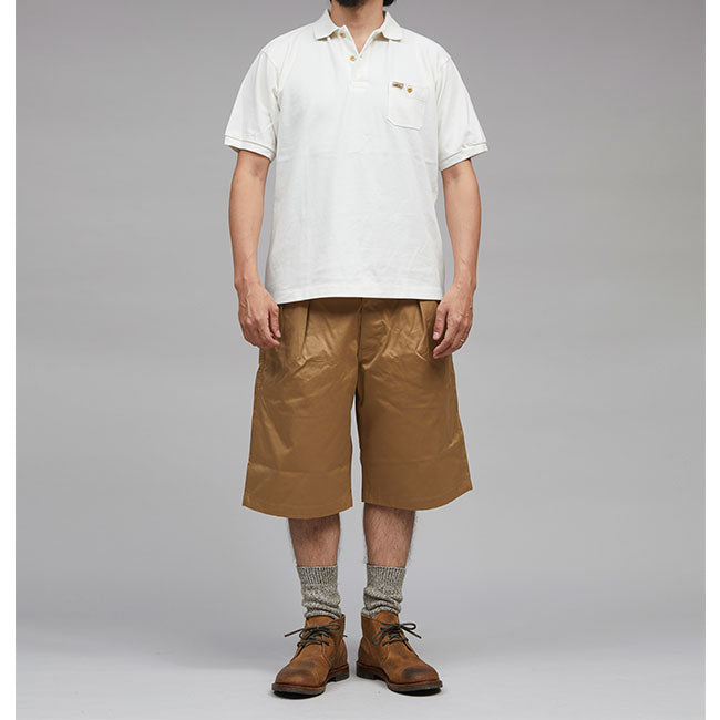 Nigel Cabourn ナイジェルケーボン リボン 胸ポケット ポロシャツ 80420021060 半袖ポロシャツ メンズ