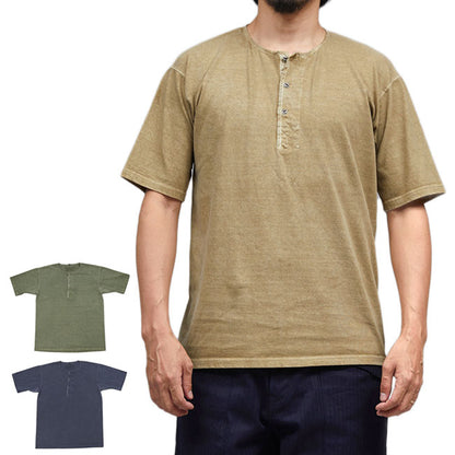 Nigel Cabourn ナイジェルケーボン 50'S ピグメント ヘンリーネックTシャツ 80420021003 半袖Tシャツ メンズ