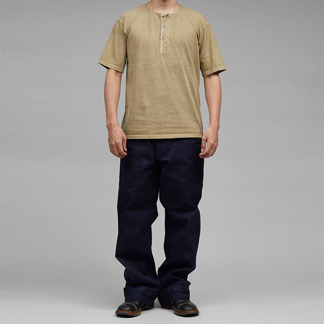 Nigel Cabourn ナイジェルケーボン 50'S ピグメント ヘンリーネックTシャツ 80420021003 半袖Tシャツ メンズ