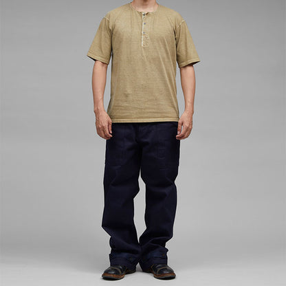 Nigel Cabourn ナイジェルケーボン 50'S ピグメント ヘンリーネックTシャツ 80420021003 半袖Tシャツ メンズ