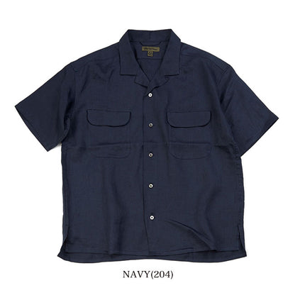 Nigel Cabourn ナイジェルケーボン リネンツイル オープンカラーシャツ 80420011006 開襟シャツ 半袖シャツ メンズ