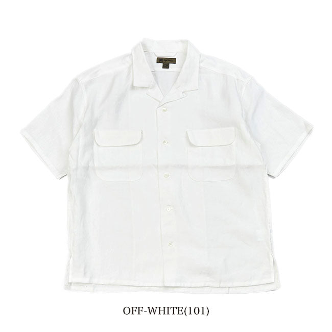 Nigel Cabourn ナイジェルケーボン リネンツイル オープンカラーシャツ 80420011006 開襟シャツ 半袖シャツ メンズ