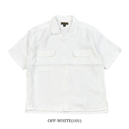 Nigel Cabourn ナイジェルケーボン リネンツイル オープンカラーシャツ 80420011006 開襟シャツ 半袖シャツ メンズ