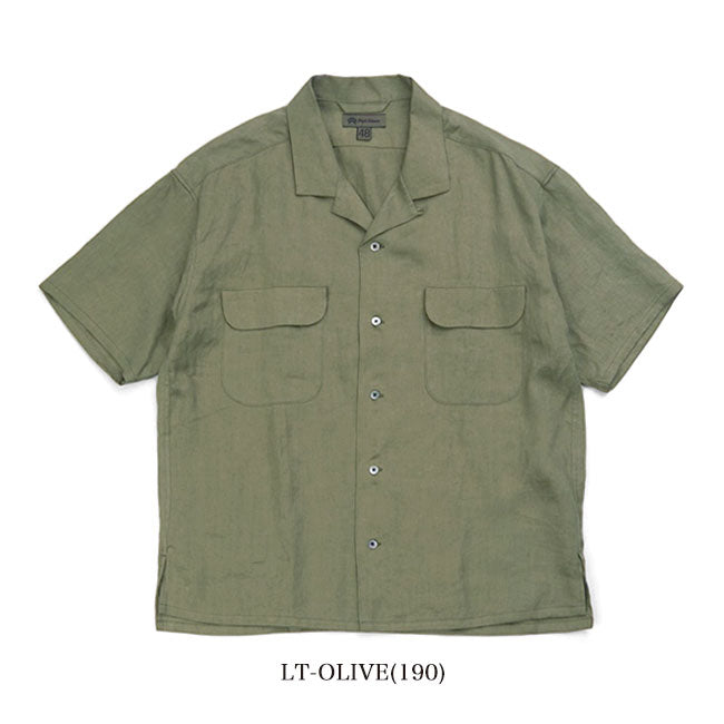 Nigel Cabourn ナイジェルケーボン リネンツイル オープンカラーシャツ 80420011006 開襟シャツ 半袖シャツ メンズ