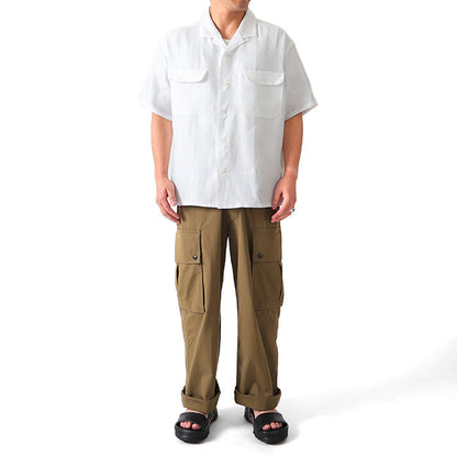 Nigel Cabourn ナイジェルケーボン リネンツイル オープンカラーシャツ 80420011006 開襟シャツ 半袖シャツ メンズ