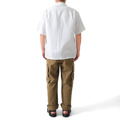 Nigel Cabourn ナイジェルケーボン リネンツイル オープンカラーシャツ 80420011006 開襟シャツ 半袖シャツ メンズ