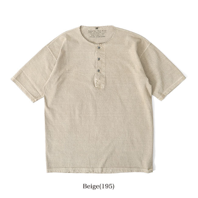 Nigel Cabourn ナイジェルケーボン 50s ピグメント ヘンリーネックTシャツ 80440021006 顔料染め 半袖Tシャツ メンズ