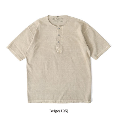 Nigel Cabourn ナイジェルケーボン 50s ピグメント ヘンリーネックTシャツ 80440021006 顔料染め 半袖Tシャツ メンズ