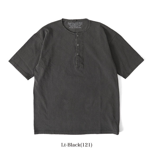 Nigel Cabourn ナイジェルケーボン 50s ピグメント ヘンリーネックTシャツ 80440021006 顔料染め 半袖Tシャツ メンズ