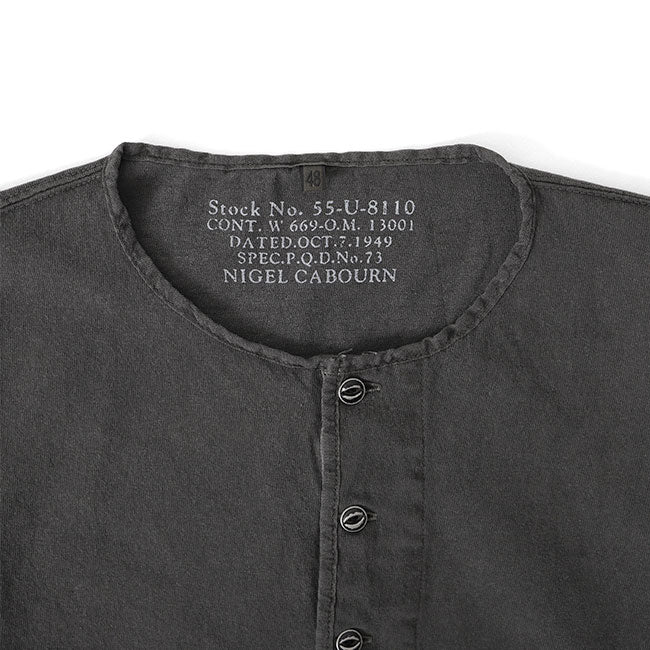 Nigel Cabourn ナイジェルケーボン 50s ピグメント ヘンリーネックTシャツ 80440021006 顔料染め 半袖Tシャツ メンズ