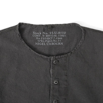 Nigel Cabourn ナイジェルケーボン 50s ピグメント ヘンリーネックTシャツ 80440021006 顔料染め 半袖Tシャツ メンズ
