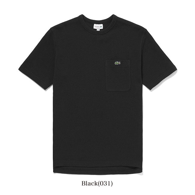 Lacoste ラコステ 鹿の子地 胸ポケット ロゴパッチ ピケ Tシャツ TH073EL 半袖Tシャツ メンズ
