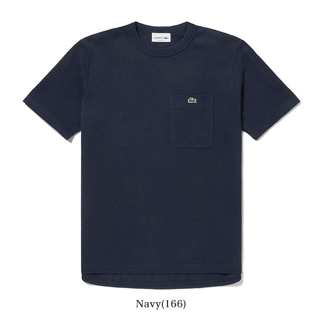 Lacoste ラコステ 鹿の子地 胸ポケット ロゴパッチ ピケ Tシャツ TH073EL 半袖Tシャツ メンズ