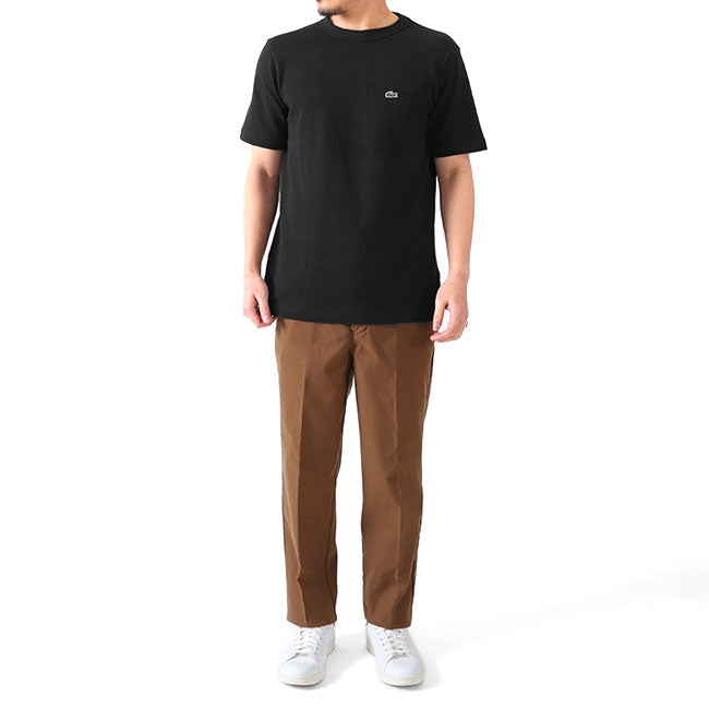 Lacoste ラコステ 鹿の子地 胸ポケット ロゴパッチ ピケ Tシャツ TH073EL 半袖Tシャツ メンズ