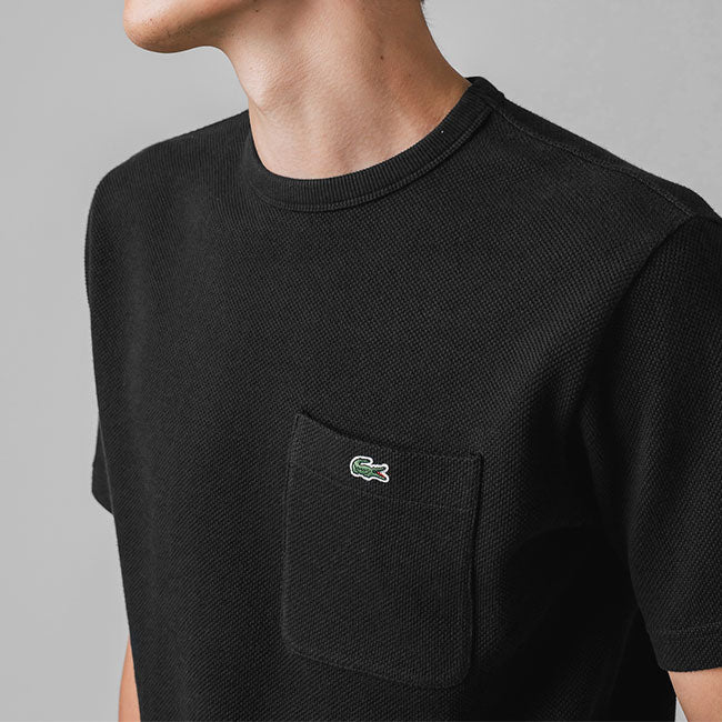 Lacoste ラコステ 鹿の子地 胸ポケット ロゴパッチ ピケ Tシャツ TH073EL 半袖Tシャツ メンズ