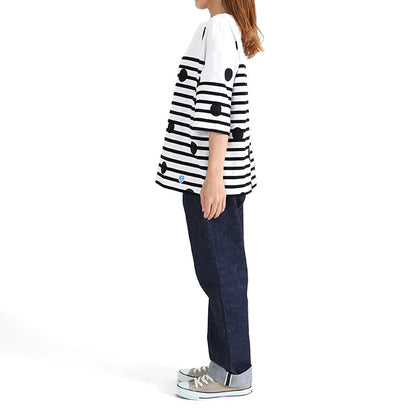 ORCIVAL オーシバル ラッセルフレンチセーラー ドット ボーダー ハーフスリーブTシャツ 6814 半袖Tシャツ (レディース)