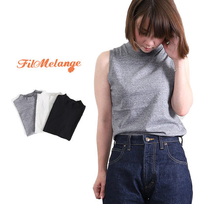 FilMelange フィルメランジェ ETHEL エセル モックネック ノースリーブTシャツ カットソー タンクトップ (レディース)