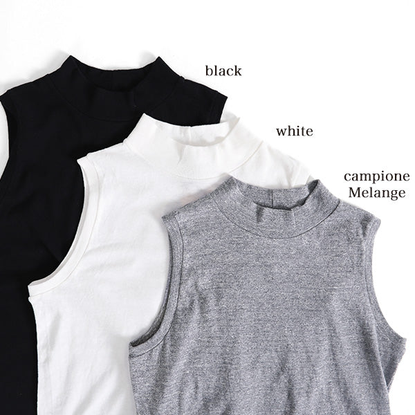 FilMelange フィルメランジェ ETHEL エセル モックネック ノースリーブTシャツ カットソー タンクトップ (レディース)