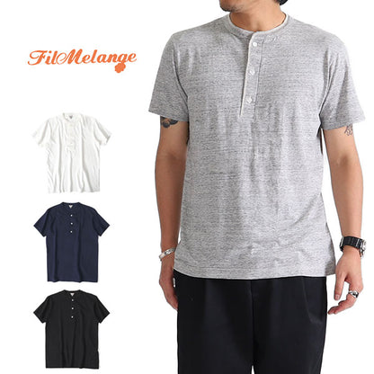 FilMelange フィルメランジェ HENRI アンリ ヘンリーネックTシャツ (メンズ)