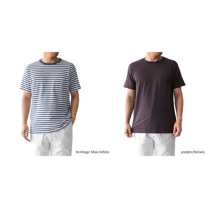 Filmelange フィルメランジェ BEN ベン 胸ポケット ボーダーTシャツ 半袖Tシャツ (メンズ)