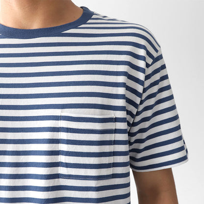 Filmelange フィルメランジェ BEN ベン 胸ポケット ボーダーTシャツ 半袖Tシャツ (メンズ)
